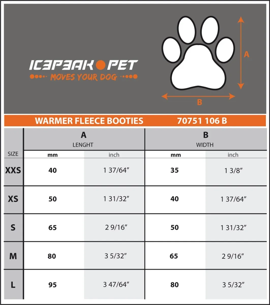 Icepeak Fleece Booties suņu zābaciņi S oranži - Produkta attēls 2