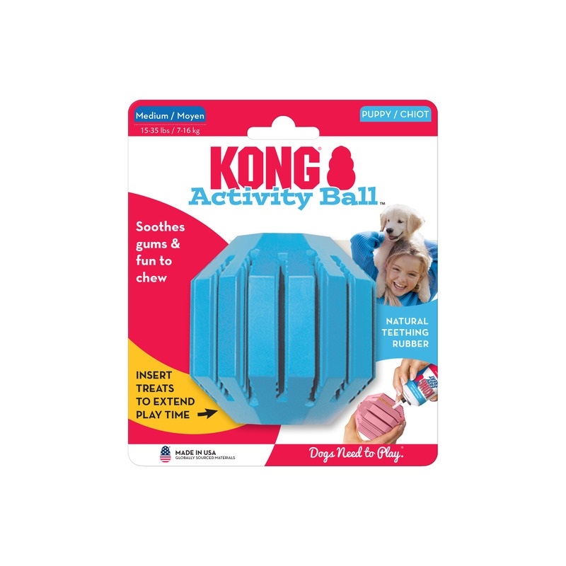 KONG Activity Ball rotaļlieta kucēniem, M - Produkta attēls 3