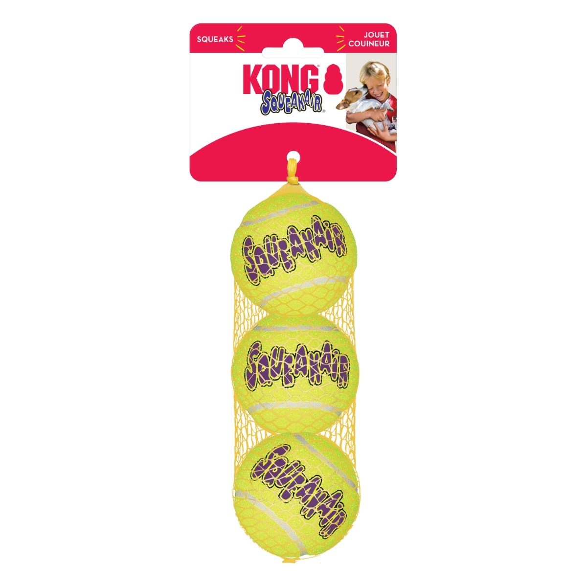 KONG SqueakAir bumbiņas, M, 3gb - Produkta attēls 2