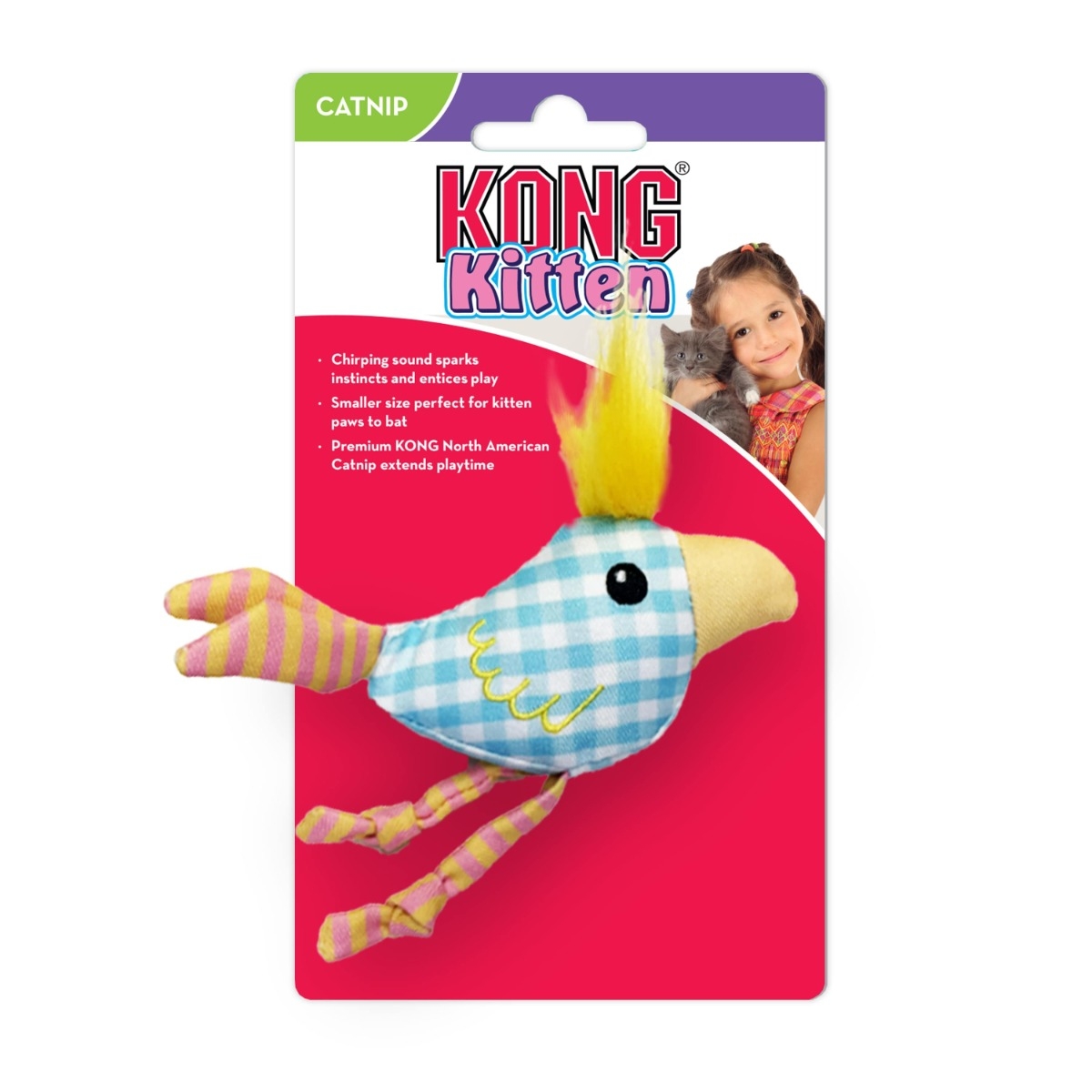 KONG Chirpz Chick rotaļlieta kaķēniem, dažādas krāsas - Produkta attēls 2
