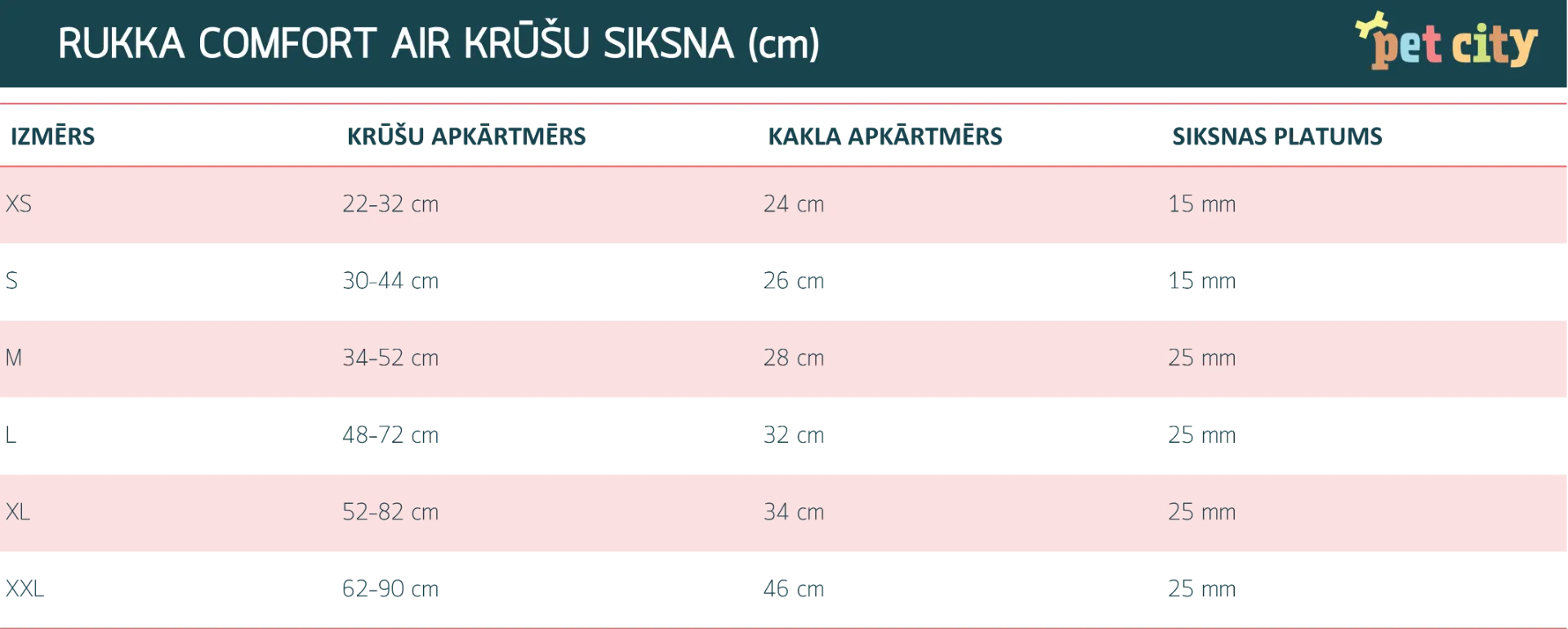 Rukka krūšu siksna Comfort Air, S, 24 cm/30-44 cm, rozā - Produkta attēls 2