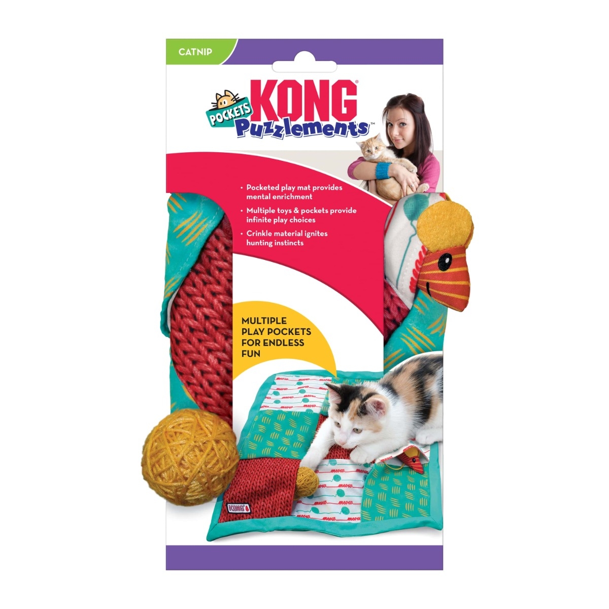 KONG Puzzlements Pockets aktivitāšu paklājiņš kaķiem - Produkta attēls 2