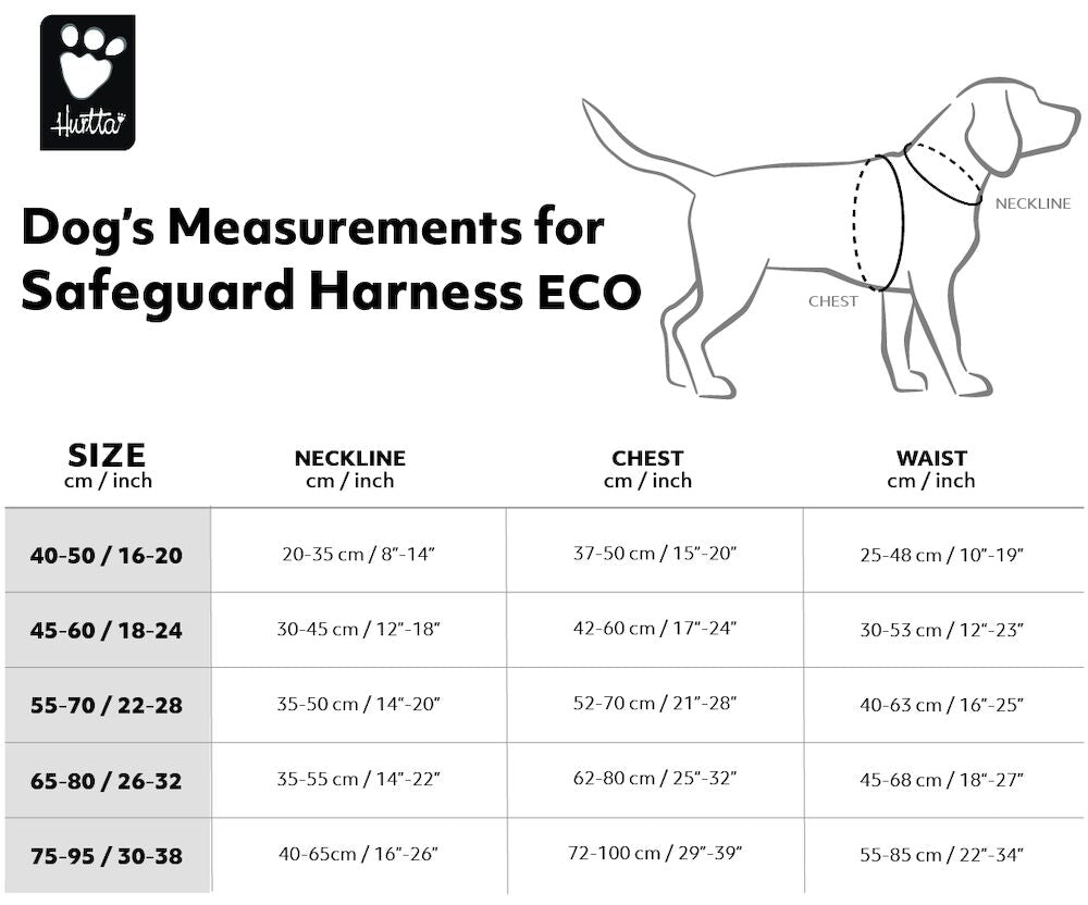 HURTTA Safeguard Eco krūšu siksna suņiem 40-50cm, pelēka - Produkta attēls 2