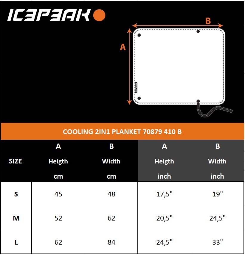ICEPEAK 2in1 atvēsinoša sega/apmetnis, L, zila - Produkta attēls 5
