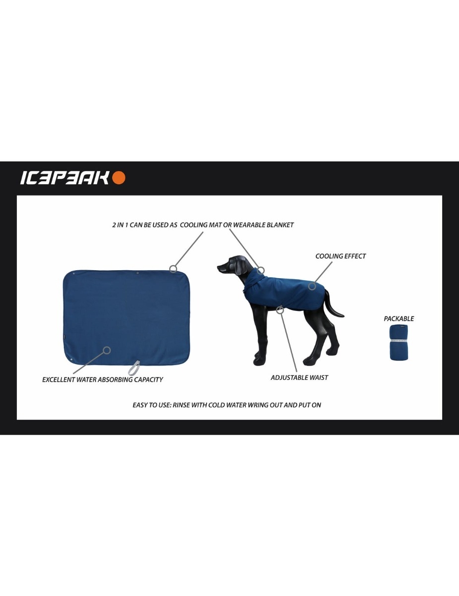 ICEPEAK 2in1 atvēsinoša sega/apmetnis, L, zila - Produkta attēls 4