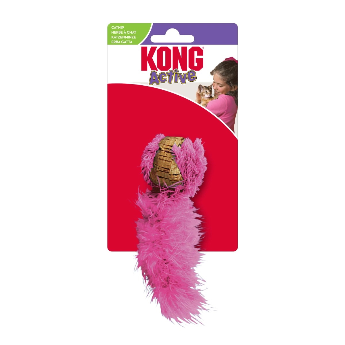 KONG Active pūkaina rotaļlieta ar korķi kaķiem - Produkta attēls 3