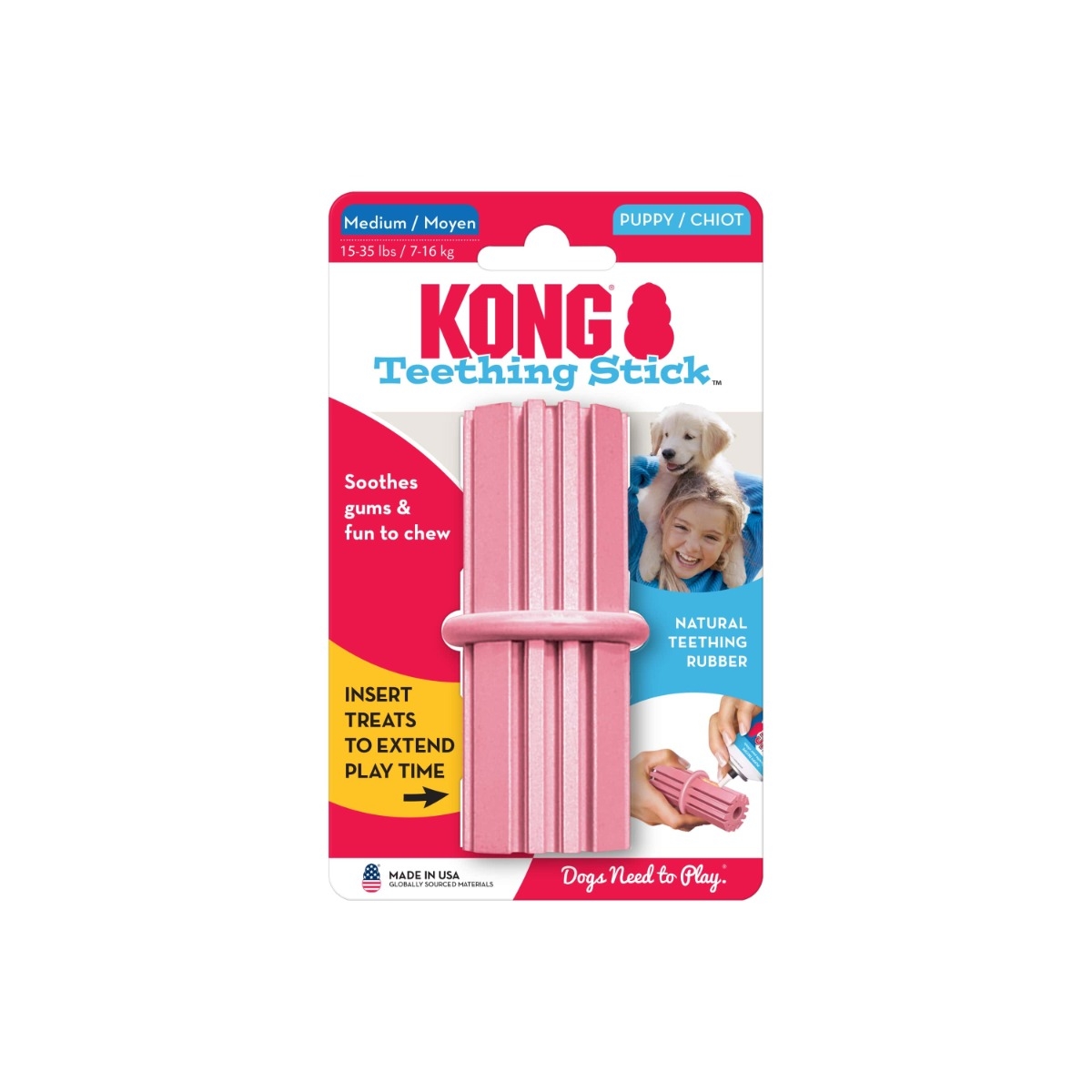 KONG Puppy Teething Stick rotaļlieta kucēniem, M - Produkta attēls 3