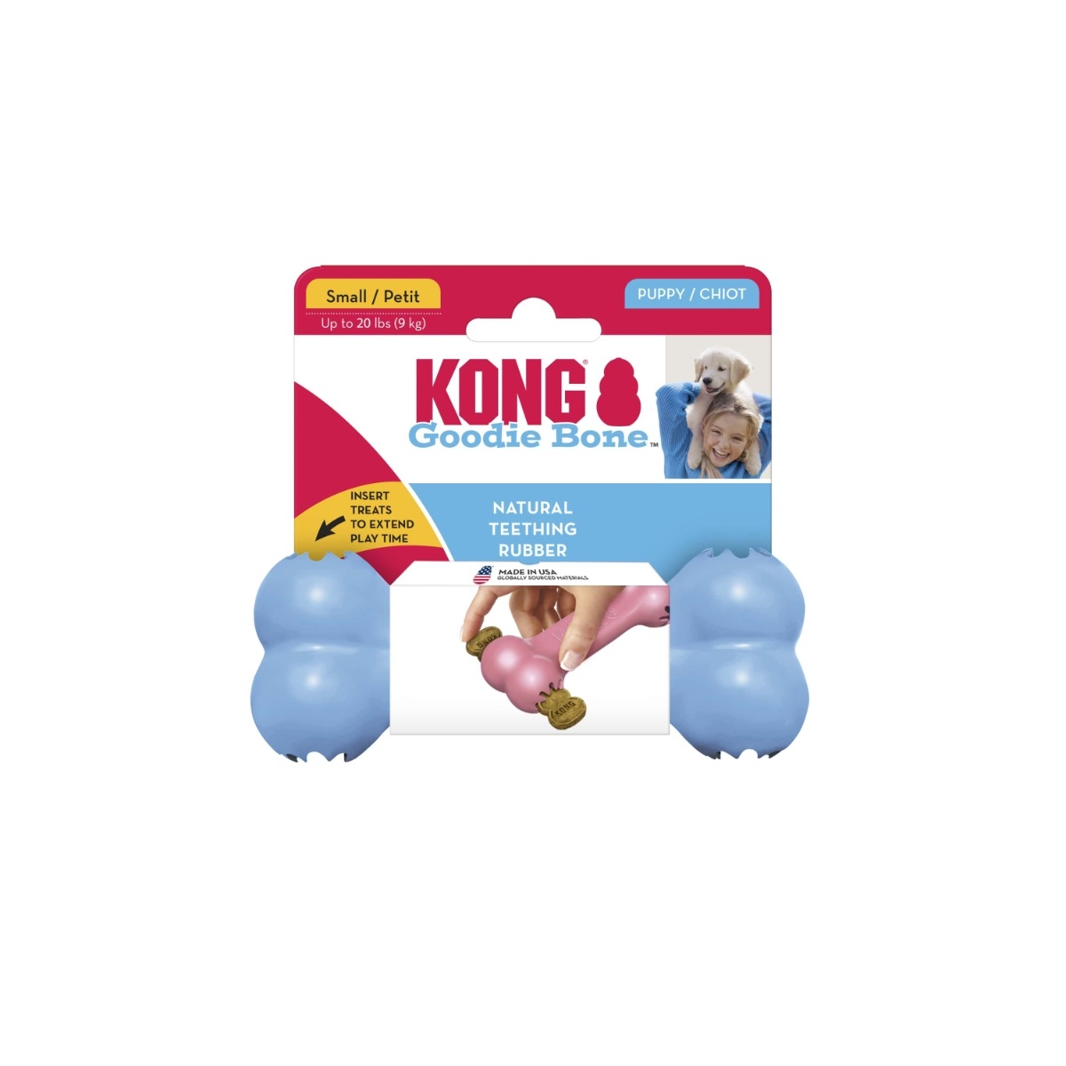 KONG Puppy Goodie Bone rotaļlieta kucēniem, S - Produkta attēls 3