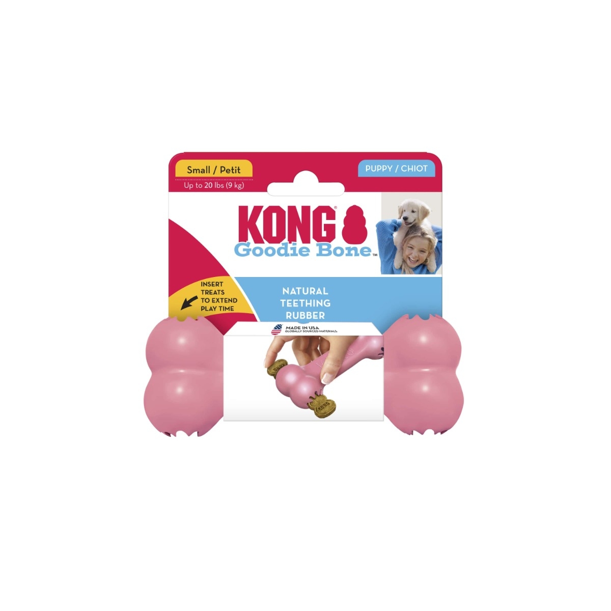 KONG Puppy Goodie Bone rotaļlieta kucēniem, S - Produkta attēls 4