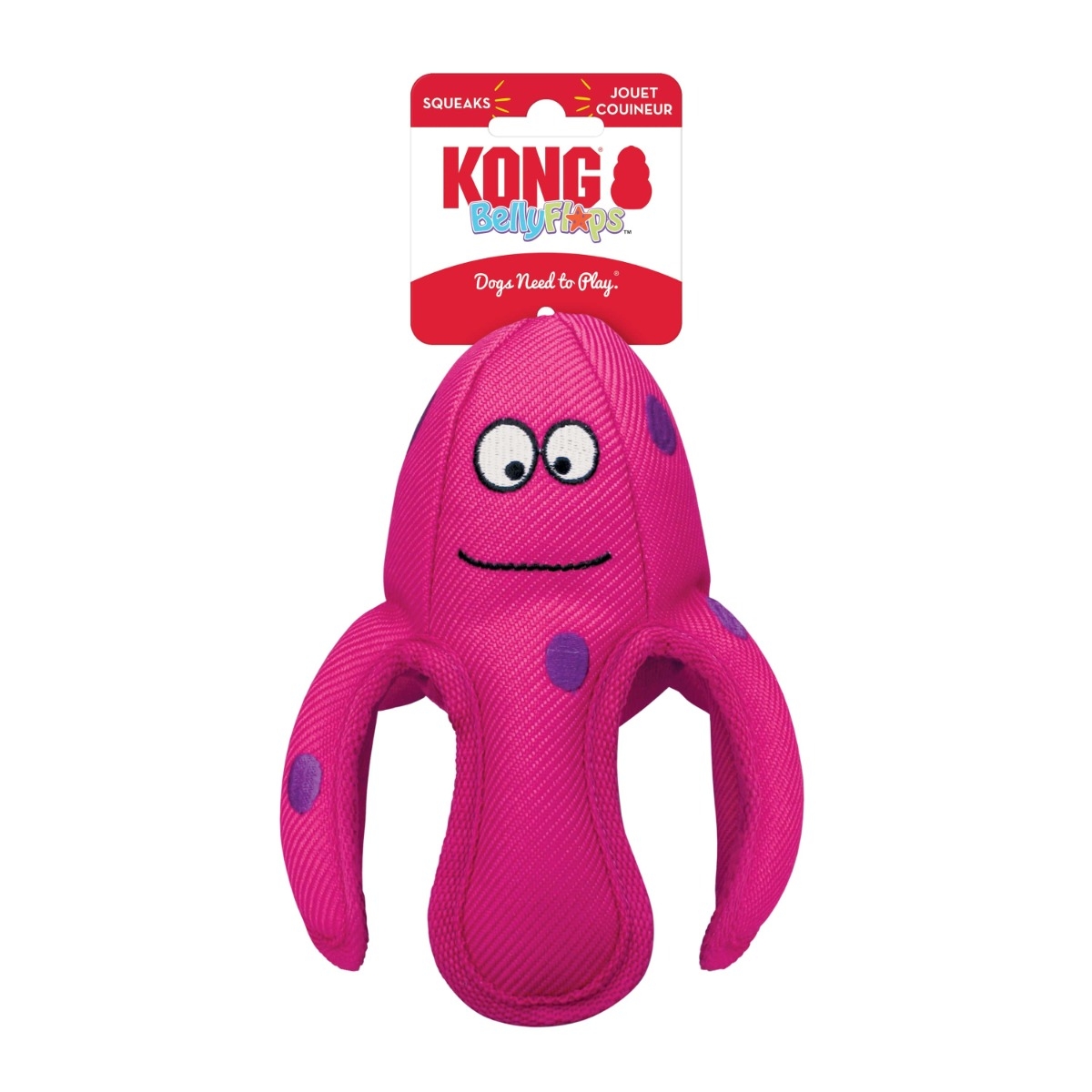 KONG BELLY Flops Octopus rotaļlieta suņiem - Produkta attēls 2