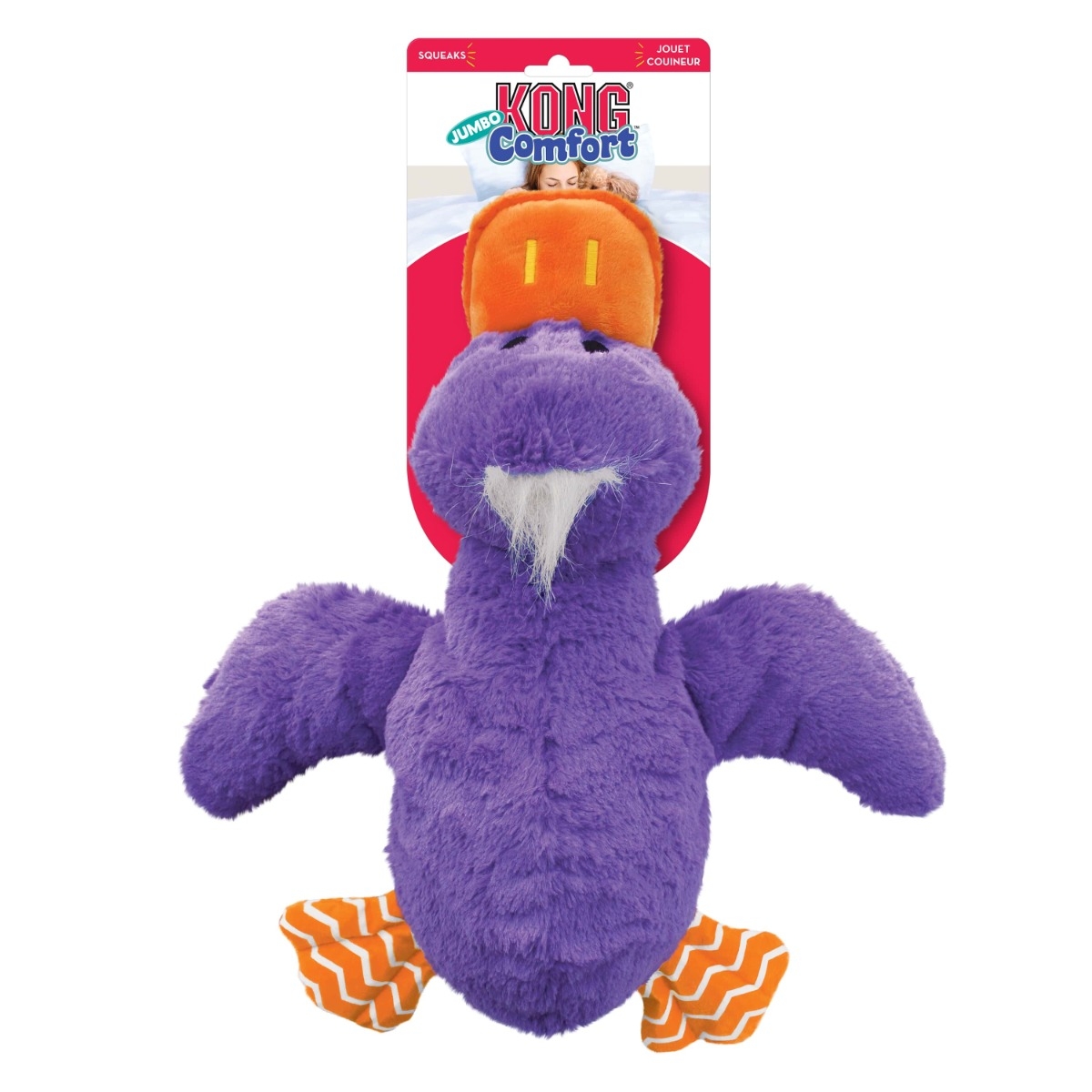 KONG Comfort Jumbo Duck XL rotaļlieta suņiem - Produkta attēls 3