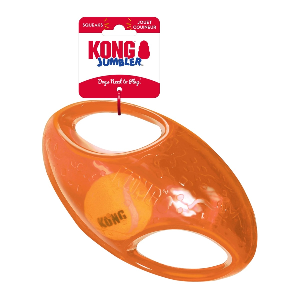 KONG Jumbler Football ovāla bumba- rotaļlieta suņiem, L/XL - Produkta attēls 5