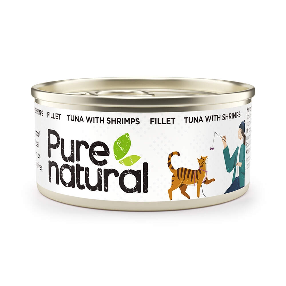 PURENATURAL mitrā barība kaķiem tuncis/garneles, 70g - Produkta attēls 2