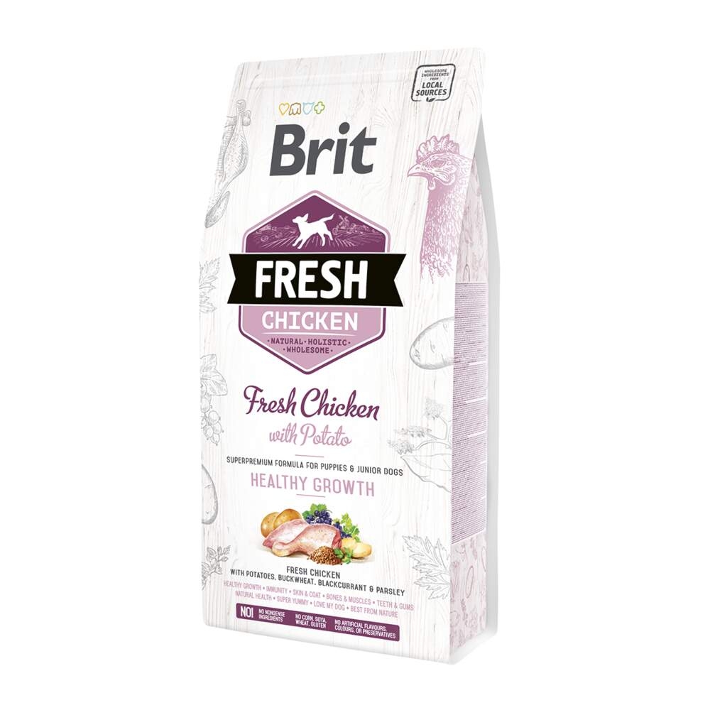 BRIT Fresh sausā barība kucēniem, vista/kartupeļi, 2,5kg - Produkta attēls 2