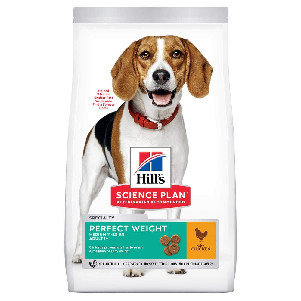 HILL'S SP Perfect Weight sausā barība suņiem, vista, 12kg - Produkta attēls 2
