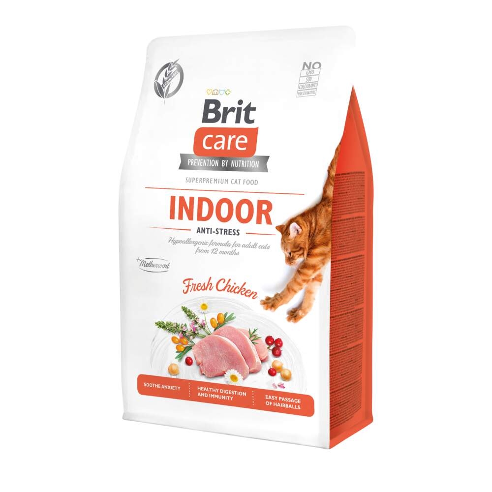BRIT Care Indoor sausā barība kaķiem, vista, 2kg - Produkta attēls 2