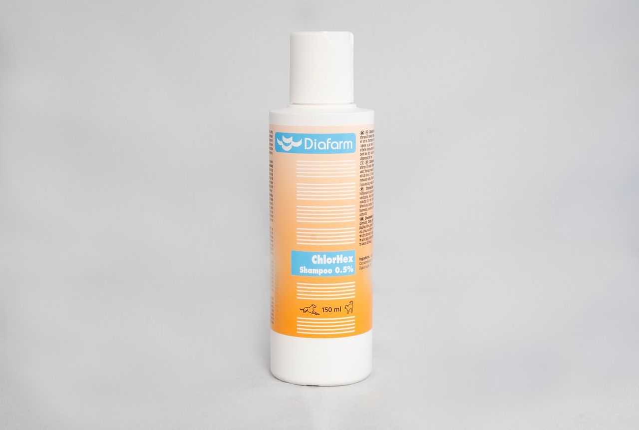 Diafarm Chlorhexidine 0.5% dezinficējošs šampūns  150ML - Produkta attēls 2