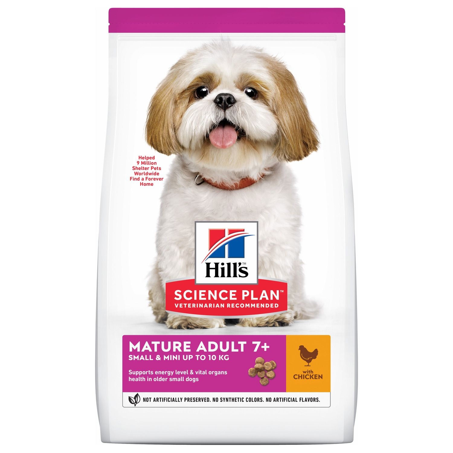 HILL'S SP Mature 7+ Small&Mini sausā barība suņiem, vista,1,5kg - Produkta attēls 2