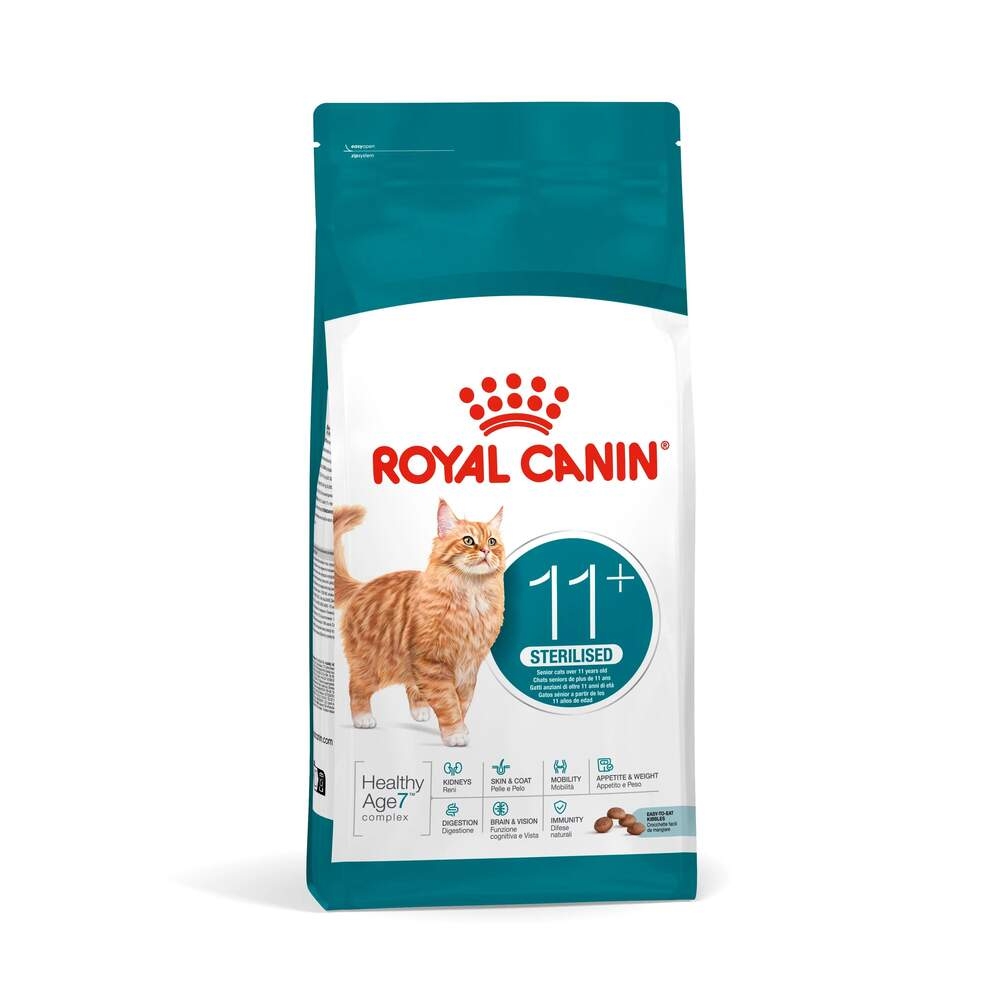 Royal Canin Sterilised 11+ sausā barība kaķiem, 2kg - Produkta attēls 2