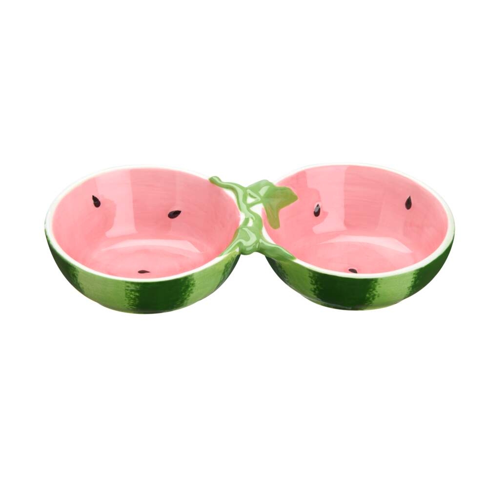 LITTLE&BIGGER Double Watermelon bļodiņa kaķiem, keramika - Produkta attēls 2