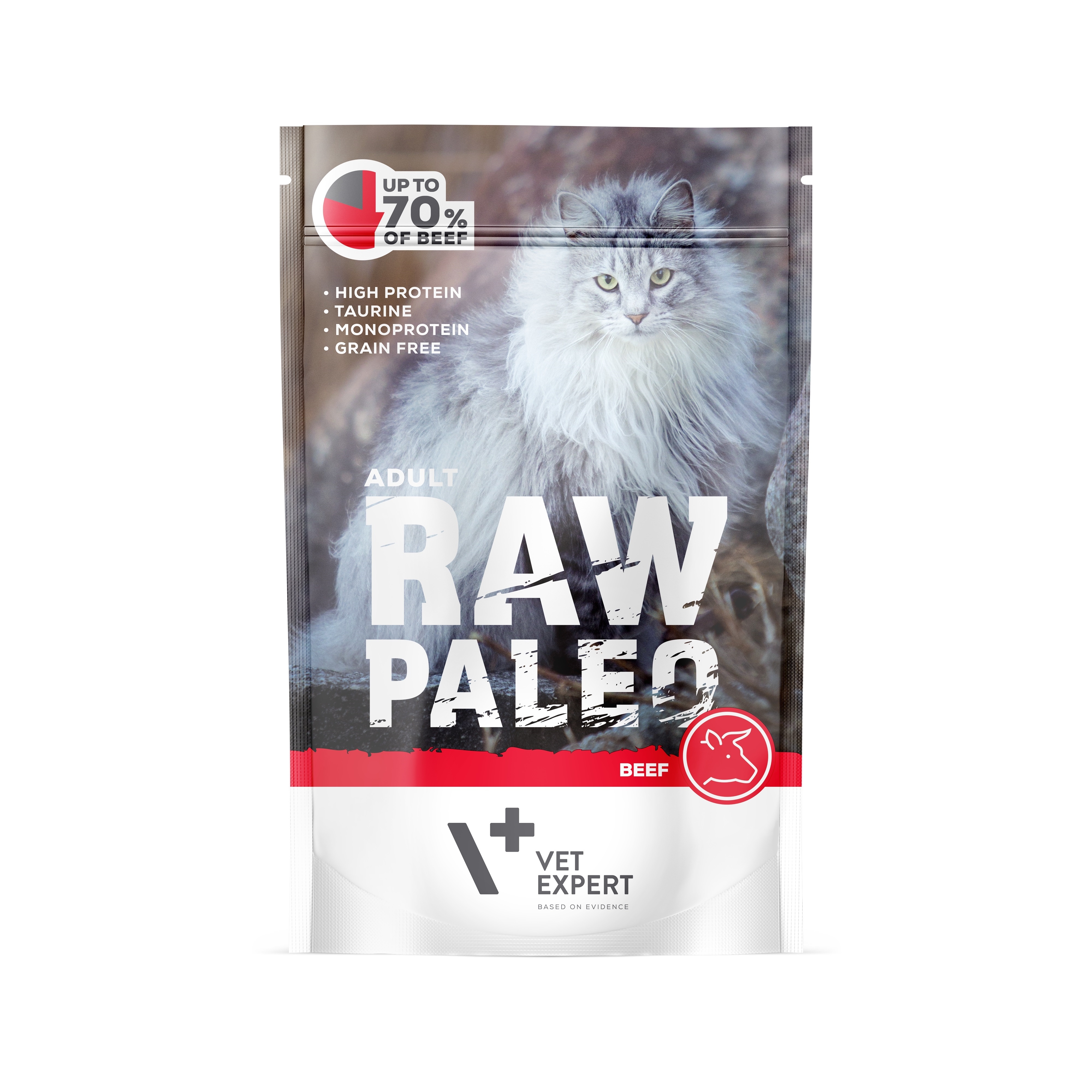 RAW PALEO mitrā barība kaķiem ar liellopu, 100g - Produkta attēls 2