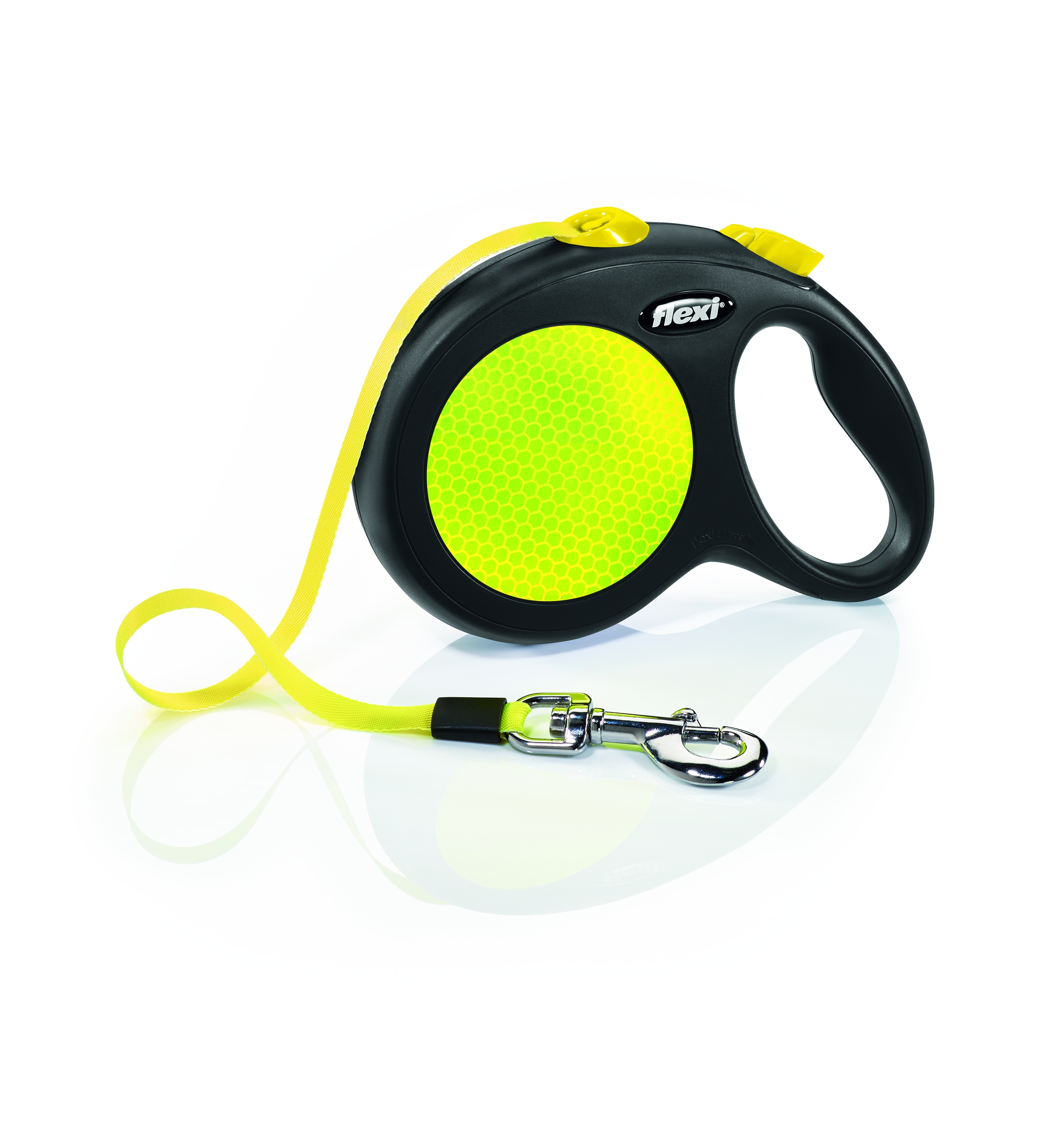FLEXI Neon lentes veida pavada L/5m, dzeltena - Produkta attēls 2