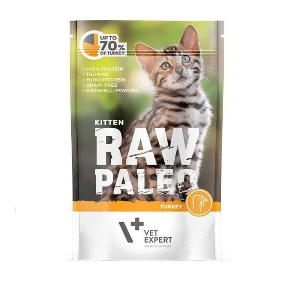 Raw Paleo mitrā barība kaķēniem ar tītaru, 100g - Produkta attēls 2