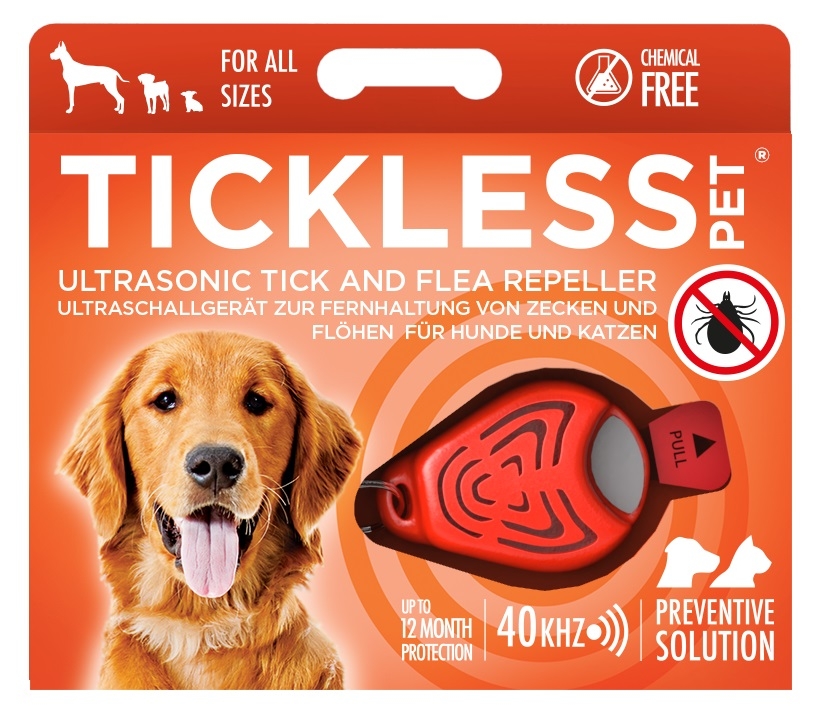 Tickless Pet, ultraskaņas ierīce pret ērcēm un blusām, oranža - Produkta attēls 2
