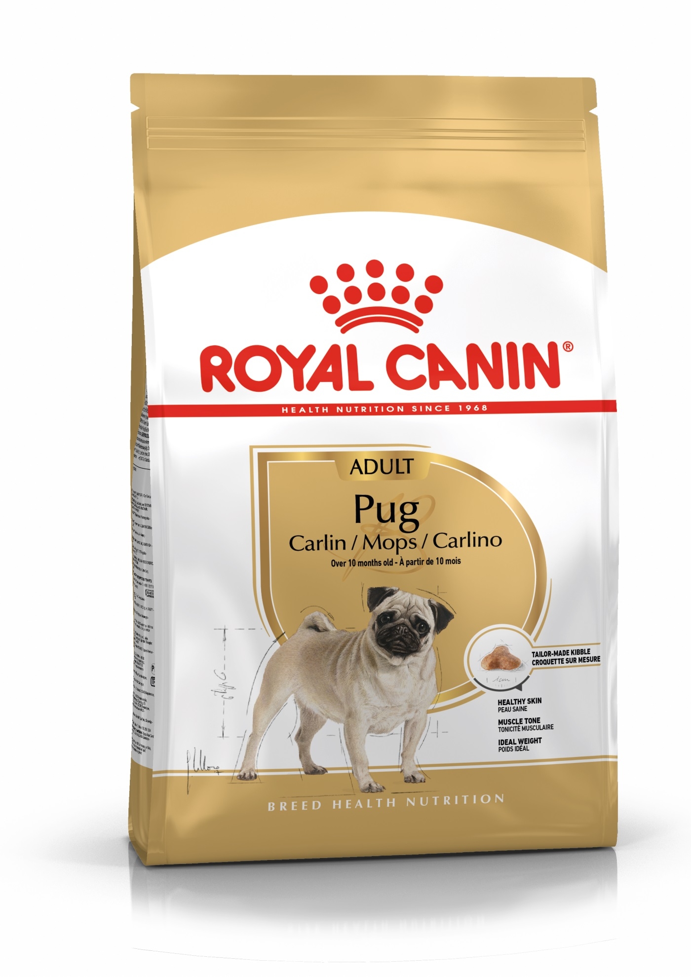 ROYAL CANIN sausā barība Mopšu šķirnes suņiem, 1,5kg - Produkta attēls 2