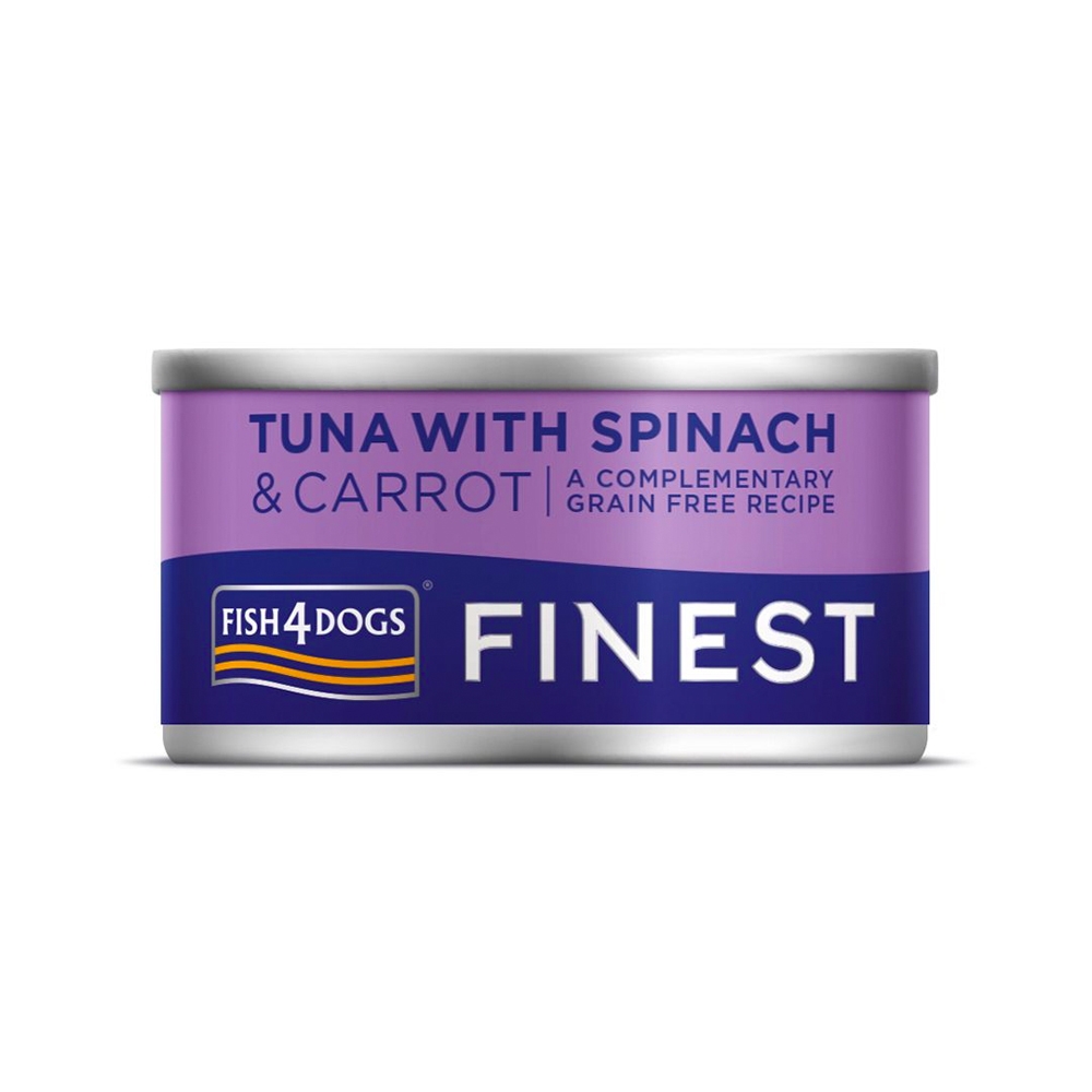 FISH4DOGS mitrā barība suņiem tuncis/burkāni/spināti 84g - Produkta attēls 2