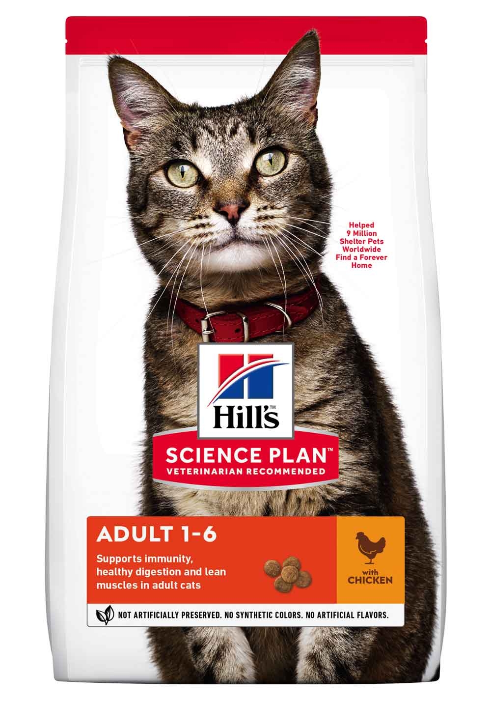 HILL'S SP Adult sausā barība kaķiem, vista, 3kg - Produkta attēls 2