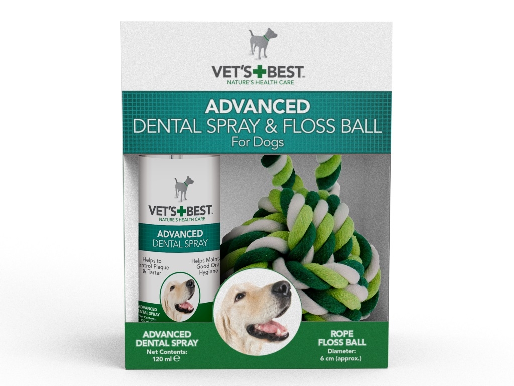 VET'S BEST šķidrums mutes dobuma kopšanai 120ml un rotaļu bumba. - Produkta attēls 2