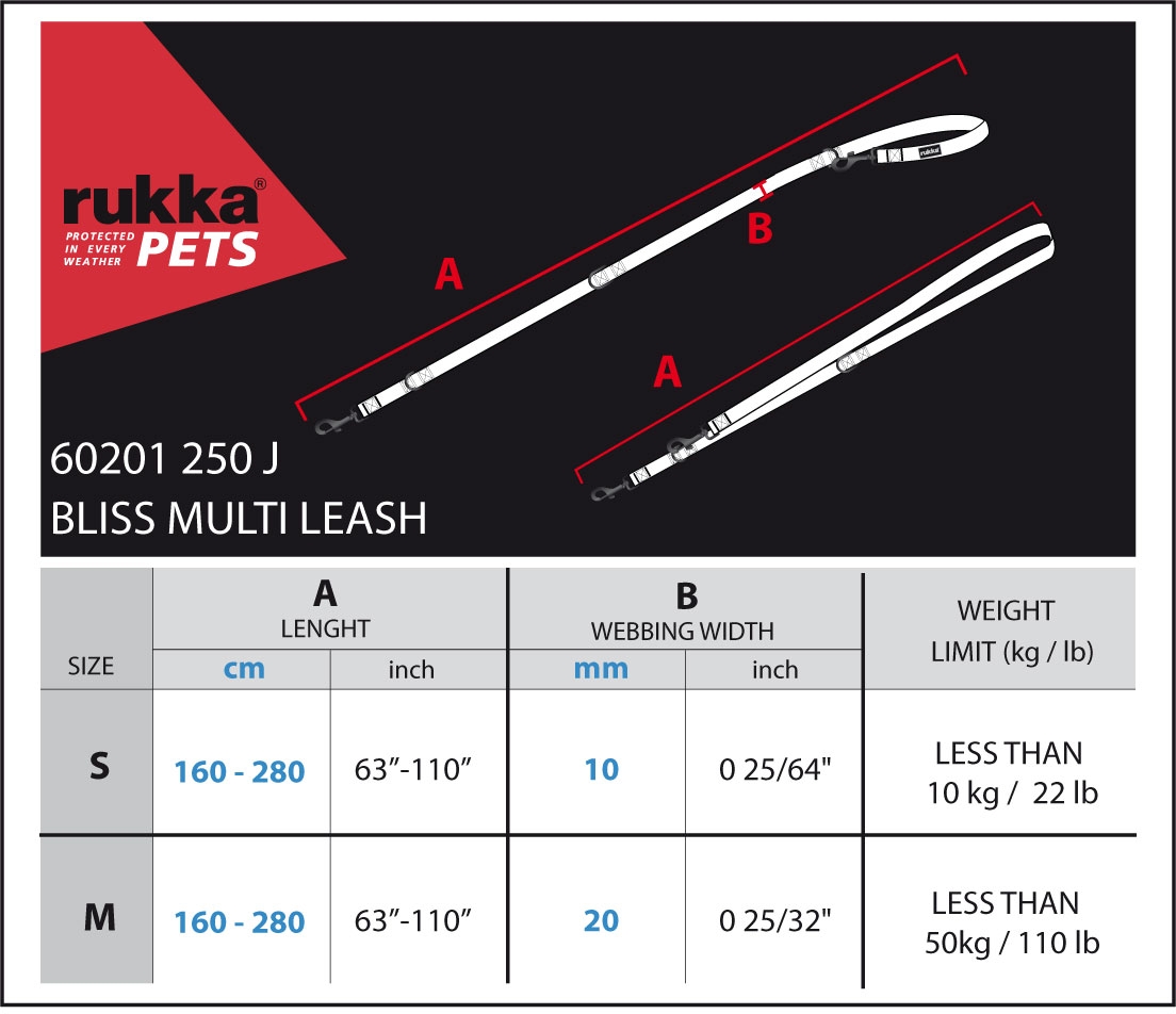 Rukka Bliss Multi Pavada S 10mm/300cm, melna - Produkta attēls 2