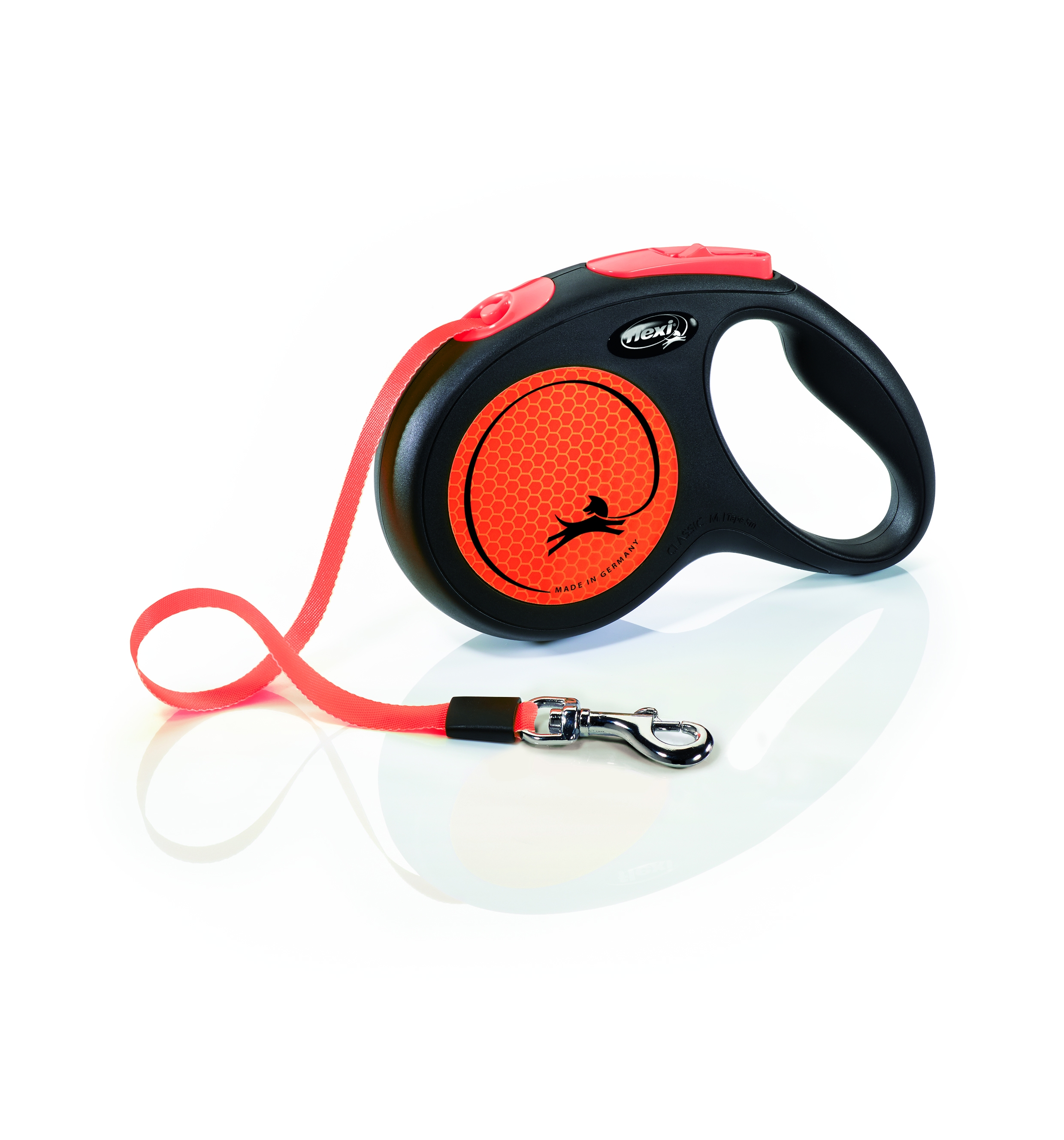 FLEXI Neon lentes veida pavada M/5m, oranža - Produkta attēls 2