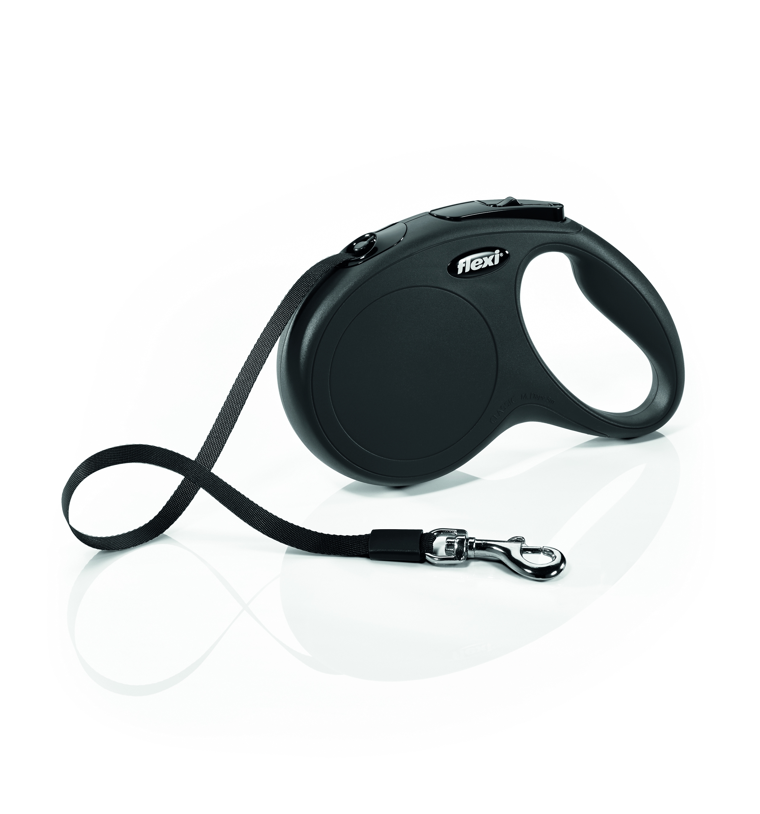 Flexi Classic Compact pavada, M/5m, melna - Produkta attēls 2