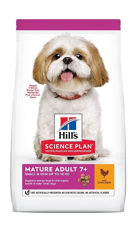 HILL'S SP Mature 7+ Small&Mini sausā barība suņiem, vista, 3kg - Produkta attēls 2