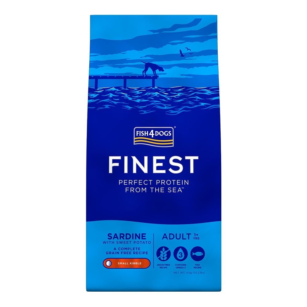 FISH4DOGS Adult sausā barība suņiem, sardīnes/batātes, 1,5 kg - Produkta attēls 2