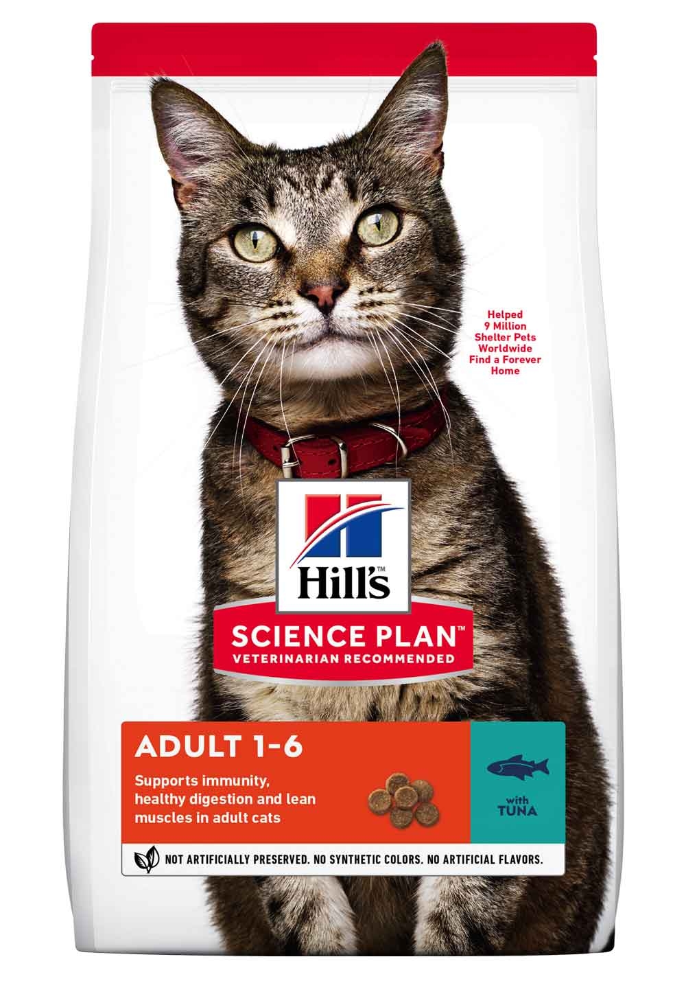 HILL'S SP Adult sausā barība kaķiem, tuncis, 1,5kg - Produkta attēls 2
