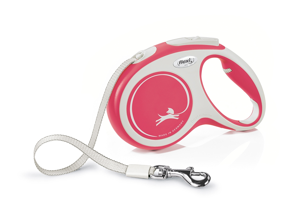 FLEXI New Comfort lentes veida pavada S/5m, sarkana - Produkta attēls 2