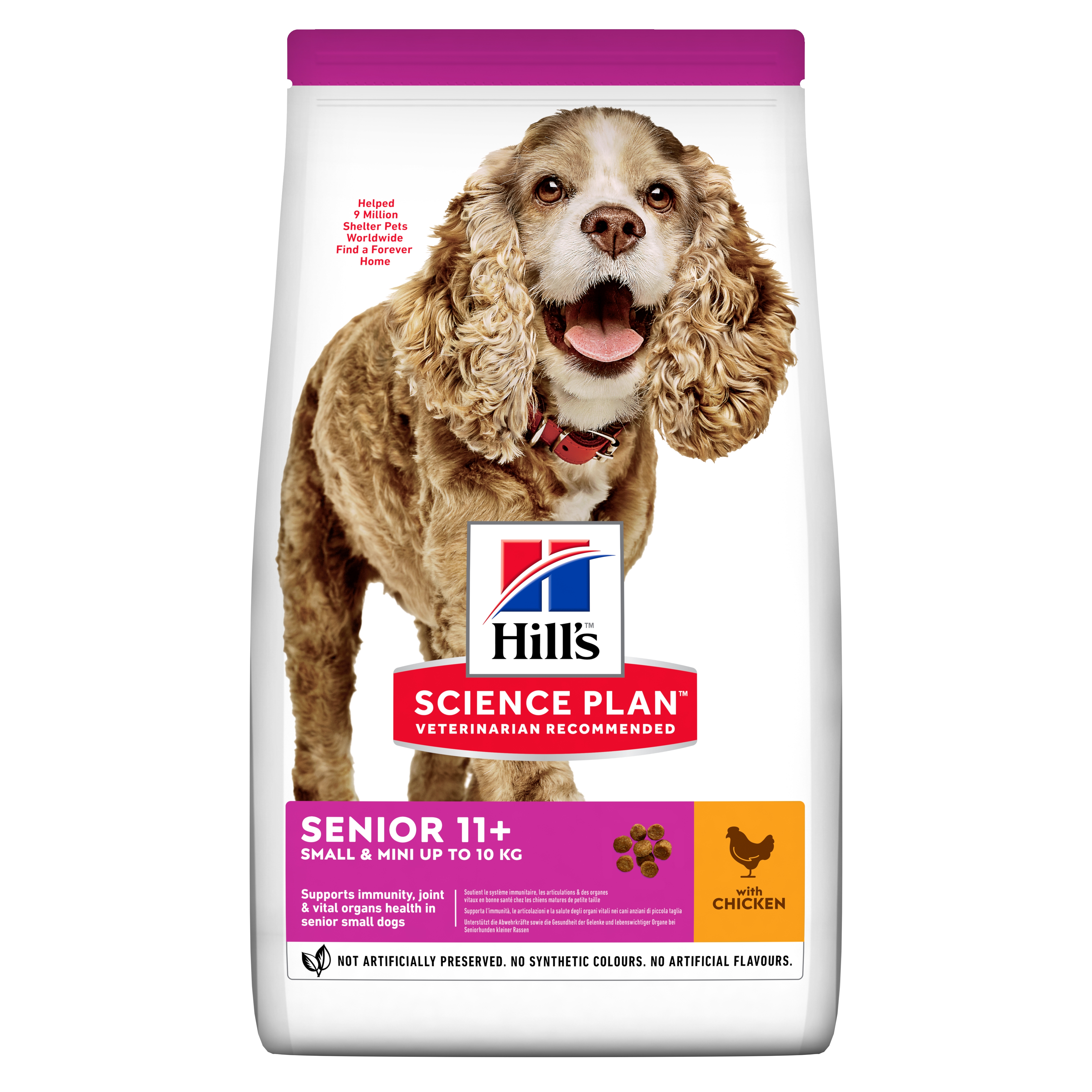 HILL'S SP Senior 11+ Small&Mini sausā barība suņiem, vista,1,5kg - Produkta attēls 2