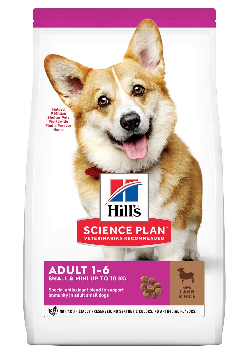 HILL'S SP Adult Small&Mini sausā barība suņiem, jērs/rīsi, 1,5kg - Produkta attēls 2