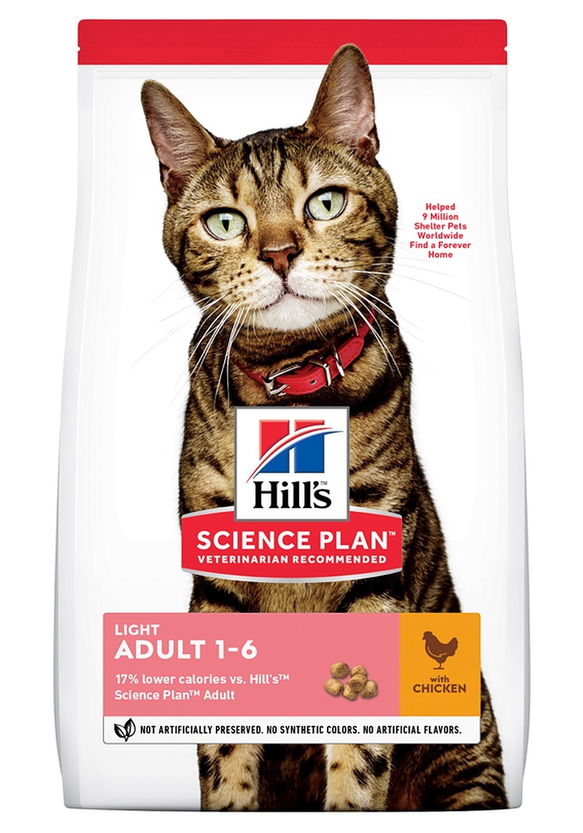 HILL'S SP Light sausā barība kaķiem, vista, 10kg - Produkta attēls 2