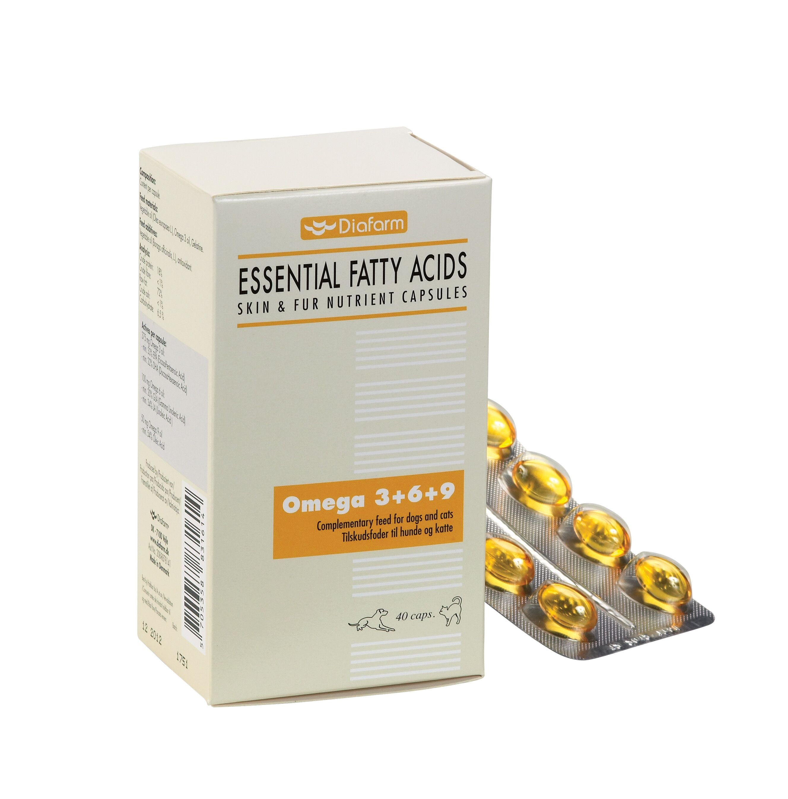 Diafarm OMEGA 3+6+9 kapsulas suņiem/kaķiem N40 - Produkta attēls 2