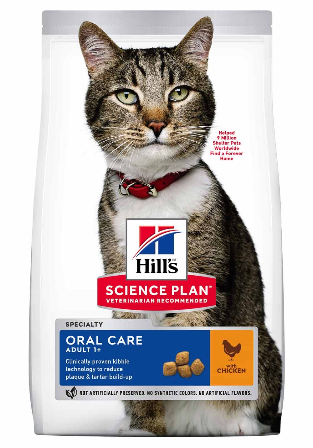 HILL'S SP Oral Care Adult sausā barība kaķiem, vista, 1,5kg - Produkta attēls 2