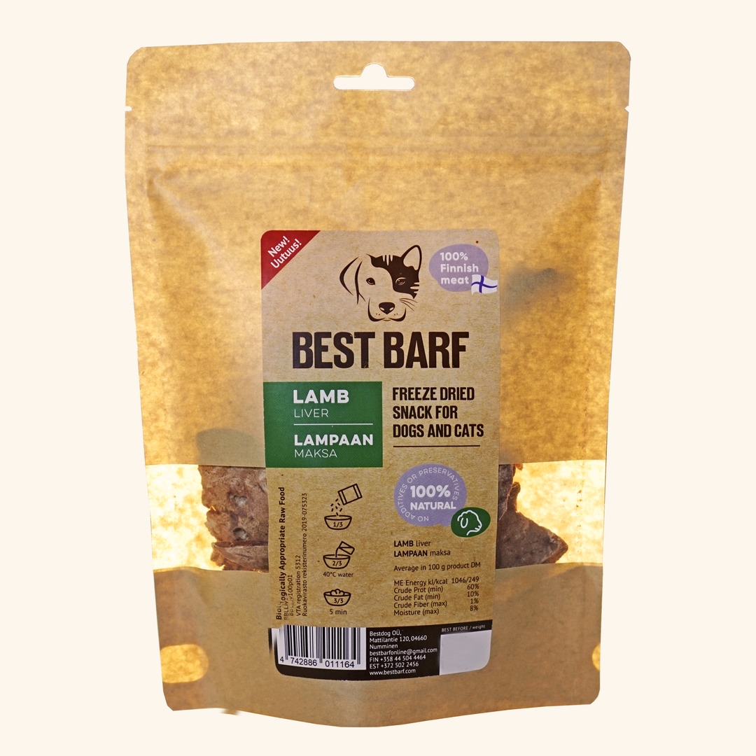 BEST BARF liofilizētas jēru aknas, 100g - Produkta attēls 2