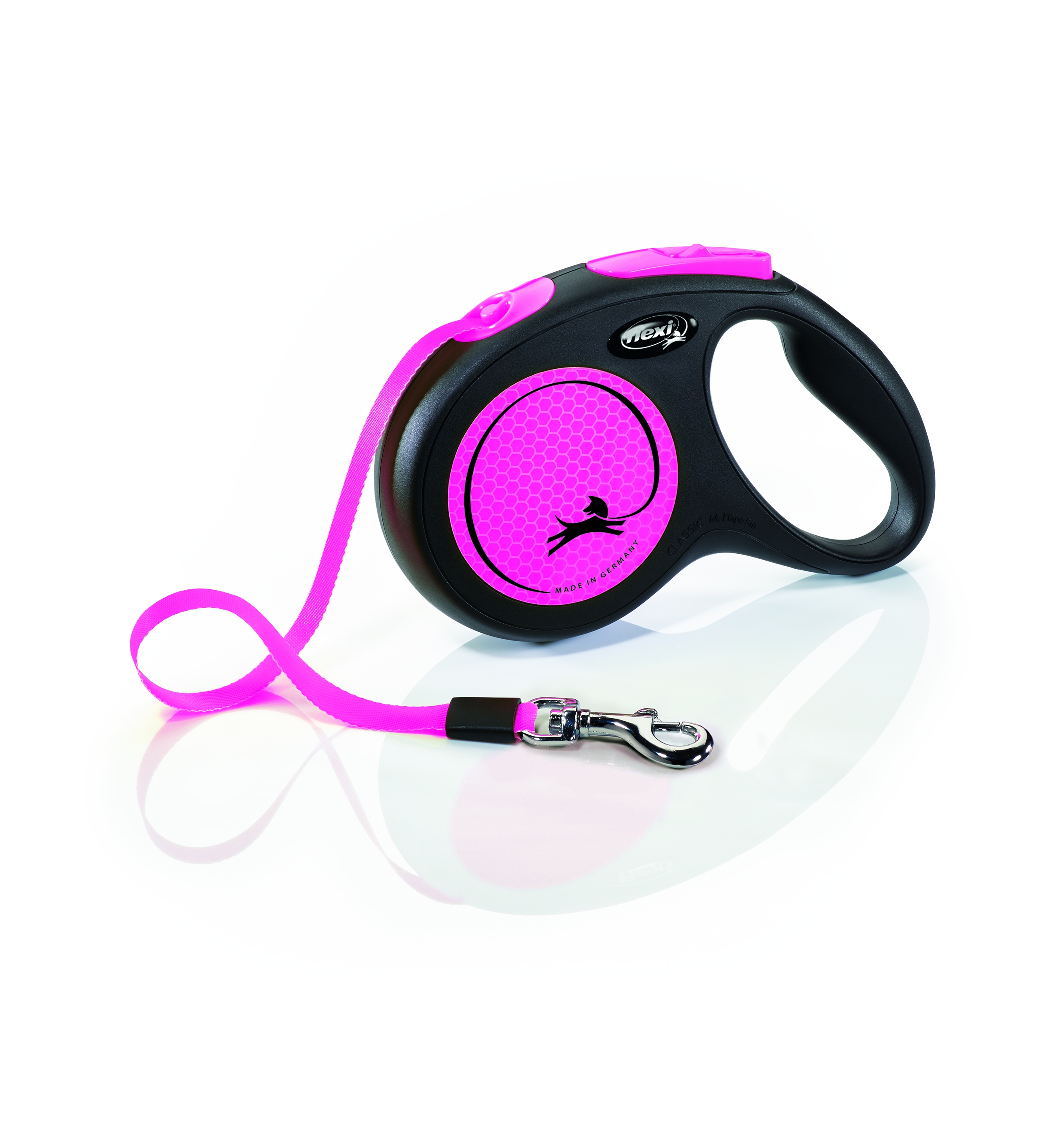 FLEXI Neon lentes veida pavada M/5m, rozā - Produkta attēls 2