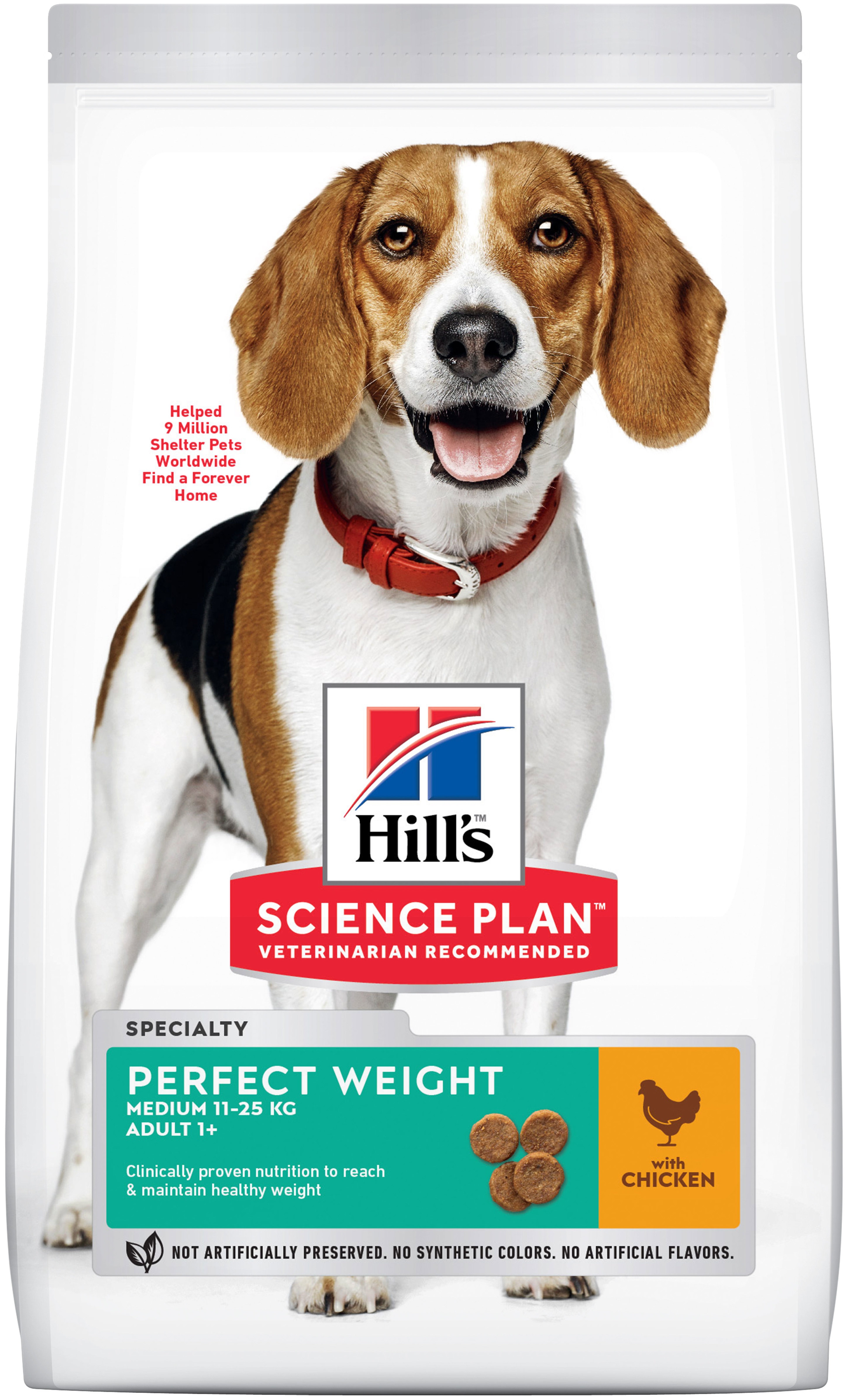 HILL'S SP Perfect Weight Medium sausā barība suņiem, vista, 2kg - Produkta attēls 2