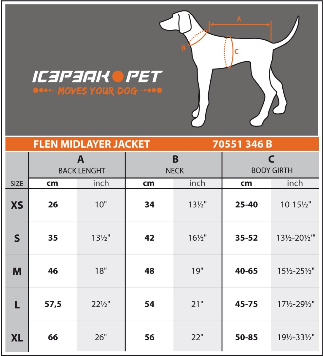 ICEPEAK Flen Midlayer jaka suņiem, XL, melna - Produkta attēls 5