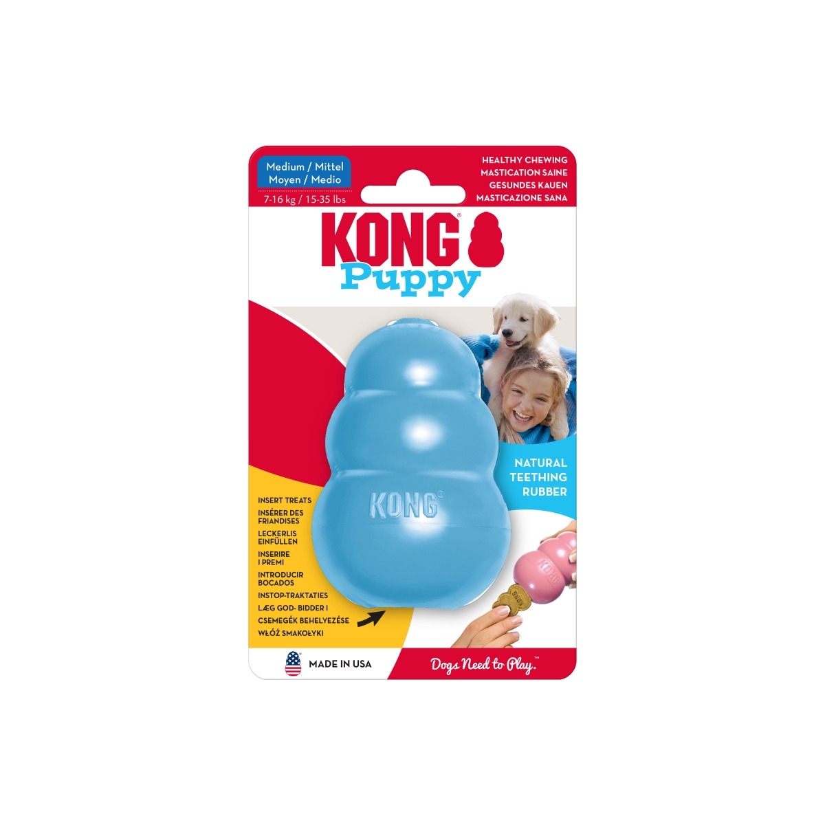 KONG Puppy rotaļlieta kucēniem, M - Produkta attēls 4